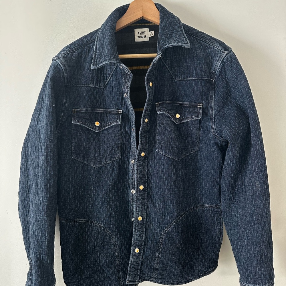 Flint and Tinder Quilted Shirt Jacked Fleece Lined Small